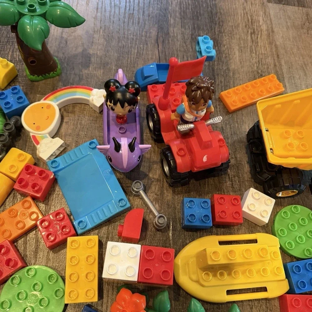 Mega Bloks 1st Builders Mixed Lot 60+ Pieces Figures ATV Dump Truck Accessories